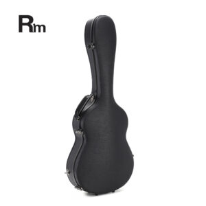 RM Carbon Fiber 39-inch Classical Black Crystal Guitar Case with Exquisite Interior, Thickened Waterproof and Shockproof(Carbon 6-C)