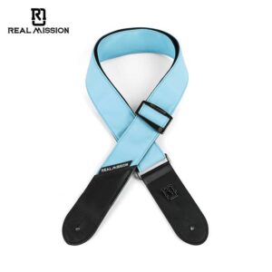 Guitar Straps for Electric & Bass Guitar, Leather Acoustic Guitar Strap with Leather Ends, Adjustable Length