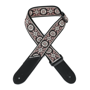 Electric Guitar Straps, Embroidery Leather Ends Guitar Straps Acoustic & Bass, Adjust 36'' to 60''
