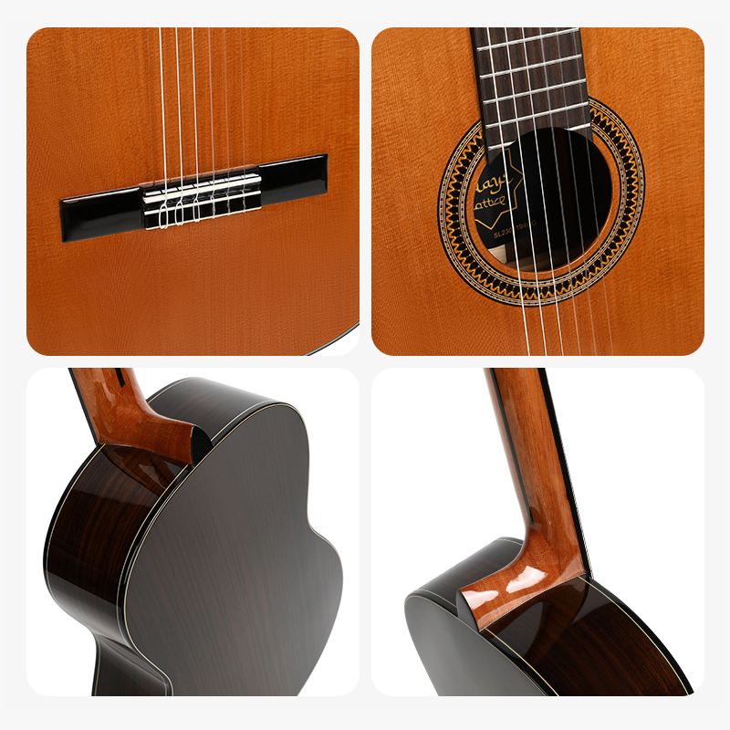 Sulayr beginner's advanced entry-level classical guitar with red cedar top, 39-inch Spanish barrel-shaped classical(SL-100CD) - 图片 7