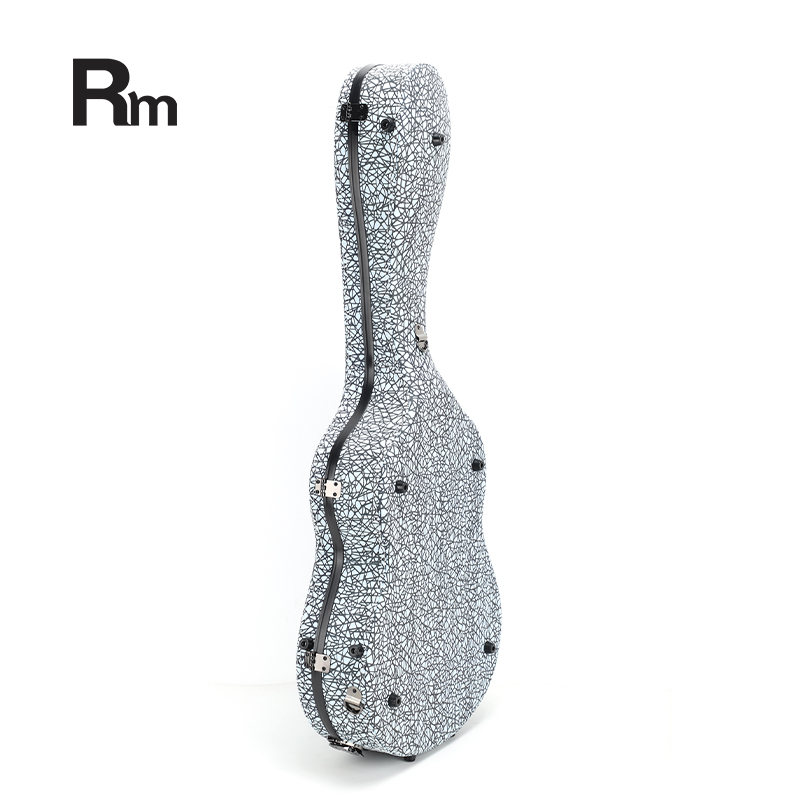 RM Carbon Fiber 39-inch Classical Black Crystal Guitar Case with Exquisite Interior, Thickened Waterproof and Shockproof(Carbon 3-C) - 图片 3