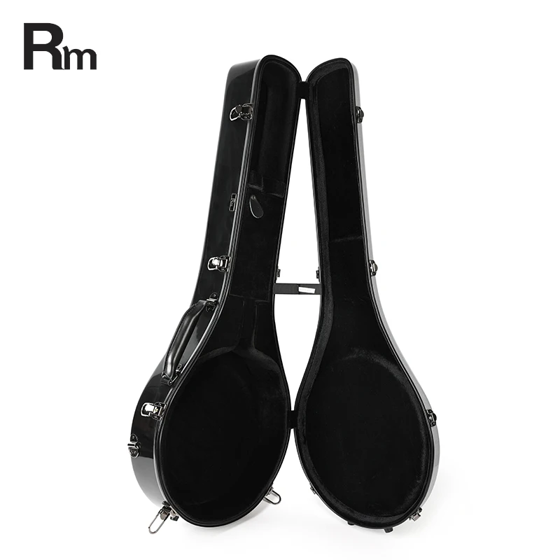 Factory Wholesale Hard Stylish Design Banjo Case Custom Leather Guitar Case for Fiberglass Banjo Instrument Bags & Cases - 图片 4
