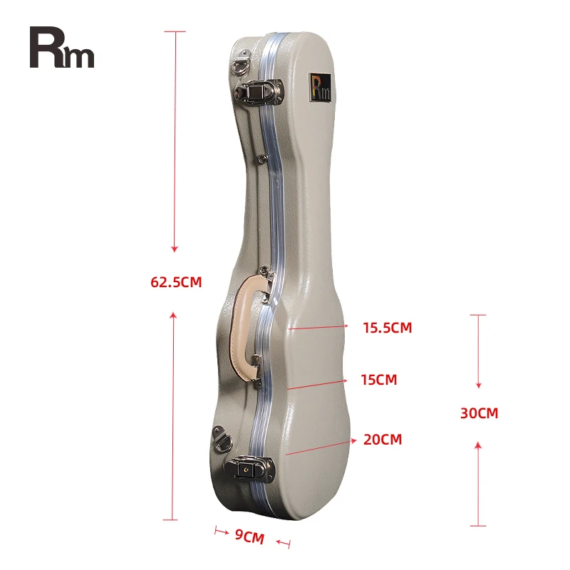 Custom ABS Ukulele Case Flannelette Interior Acoustic Ukulele Case Waterproof Hard Case Guitar for Ukulele Hard Gig Bag Guitar - 图片 2