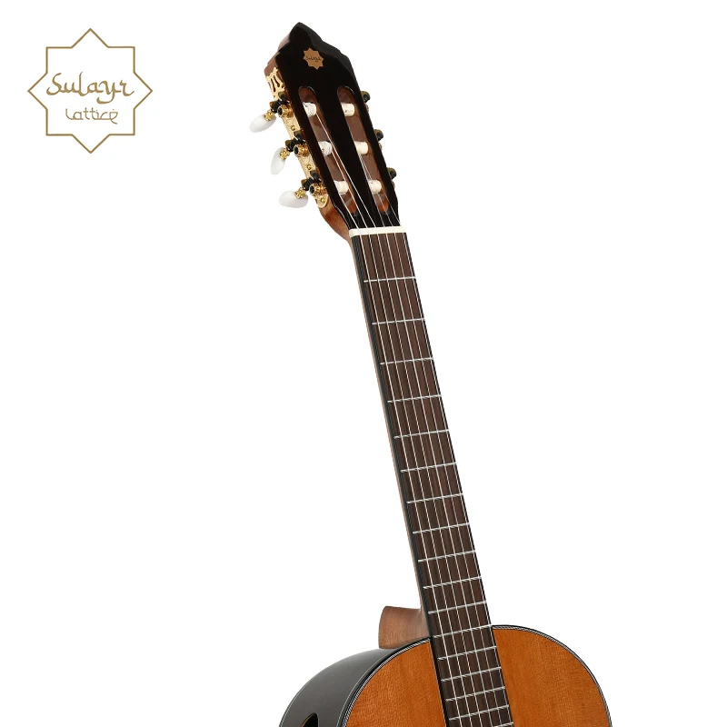 SL-100D Wholesale Classical Spanish Guitar by Sulayr Brand Cedar Solid Top with Gloss Finish Derjung Rosewood Body Classic Style - 图片 2