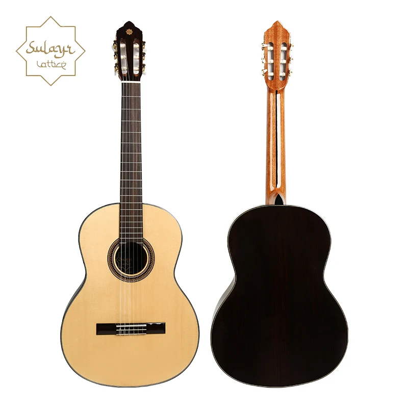 Sulayr 39 Inch Spanish Classic Guitar Gloss Finish 39 Classic Guitars Spruce Solid Top Guitar - 图片 6