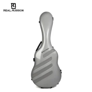 Popular Guitar Hard Case Colorful Fiberglass Classical Guitar Flight Case Wholesale Music Box Custom Guitar Case for Acoustic(FluoriteGrey)