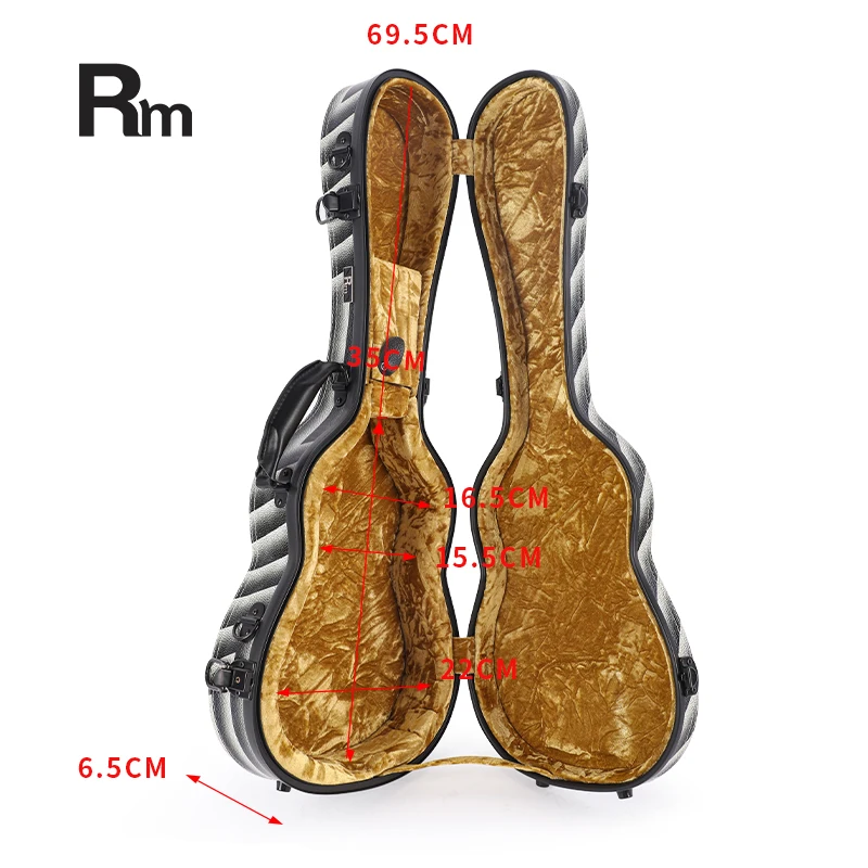 FGC-97 Rm Rainbow Music Instrument Cases Tenor soprano Baritone 24inch Ukulele Fiberglass Hard Cases Small String Guitar Cases - 图片 5