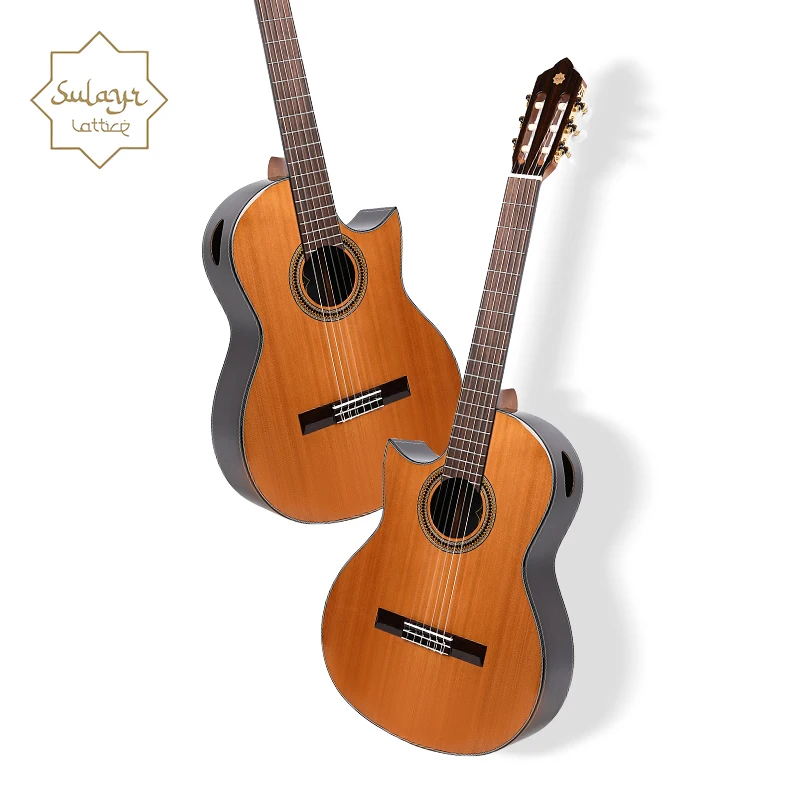 Sulayr Cutway Rosewood Side Classical Guitar Rosewood Fingerboard Classic Guitars Cedar Solid Top Spanish Guitar