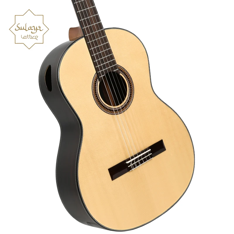 Sulayr 39 Inch Spanish Classic Guitar Gloss Finish 39 Classic Guitars Spruce Solid Top Guitar - 图片 3
