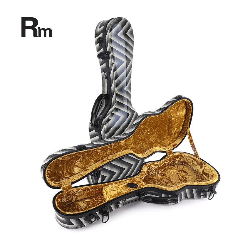 FGC-97 Rm Rainbow Music Instrument Cases Tenor soprano Baritone 24inch Ukulele Fiberglass Hard Cases Small String Guitar Cases