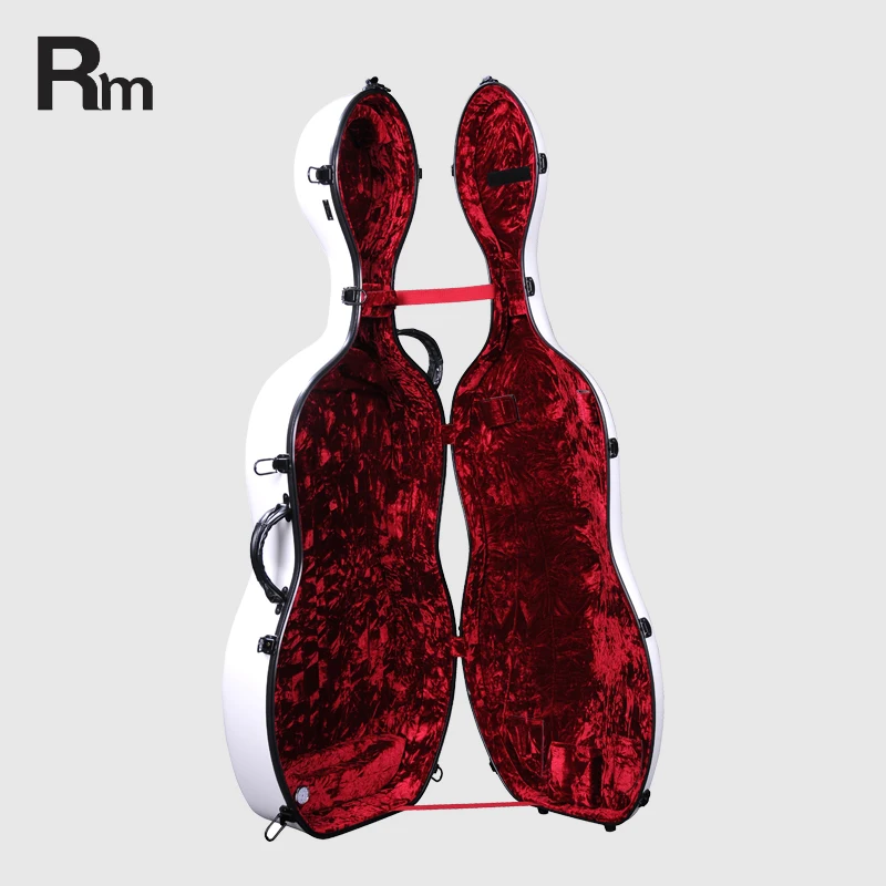 High Quality Shock Proof Cello Aviation Case Fiberglass Carbon Cello Hard Case Strong Protection 4/4 Cello Bag - 图片 2