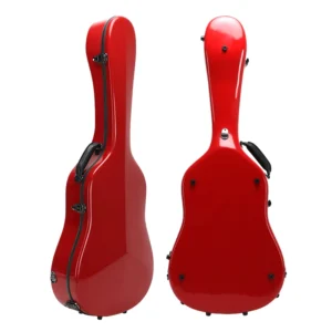 Solid Protection Red Acoustic Guitar Case Yellow Custom Hard Shell Guitar Hard Case Strong Protection Guitar Case Bag