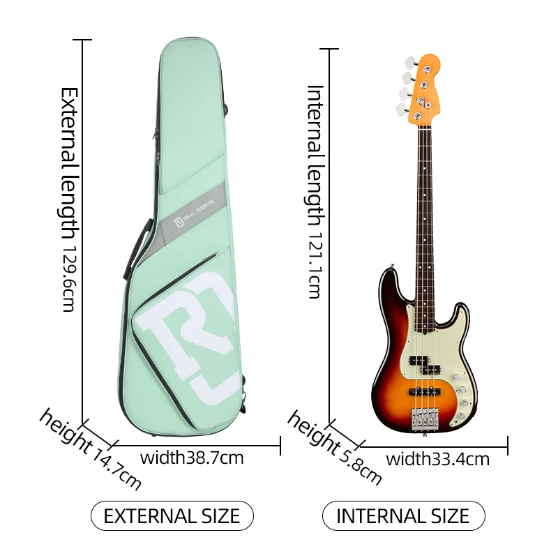 Electric Bass Guitar Bag Strong Protection Waterproof Guitar Gig Bag Nylon Wholesale Custom Guitar Case Bag - 图片 2