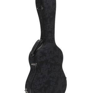 RM Carbon Fiber 39-inch Classical Black Crystal Guitar Case with Exquisite Interior, Thickened Waterproof and Shockproof(Carbon 5-C)