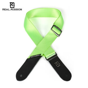 Guitar Straps, Nylon Electric Bass Guitar Strap, Acoustic Straps with Leather Ends, Adjustable Length