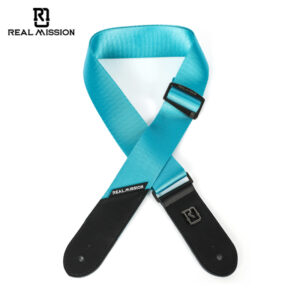 Guitar Straps, Nylon Electric Bass Guitar Strap, Acoustic Straps with Leather Ends, Adjustable Length