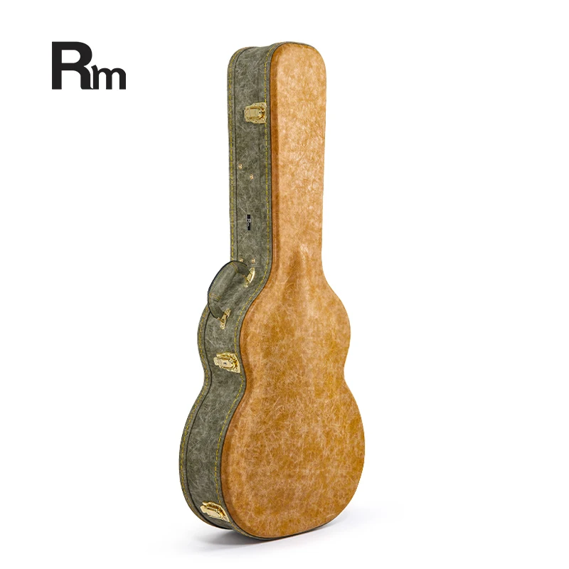 WC01 Rm Rainbow Music PU Leather Wooden GA Shape Acoustic Guitar Case Factory Direct Musical Instrument Cases & Bags