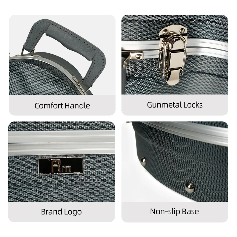 Rm ABS Material Musical Instrument Hard Shell Case Acoustic Guitar Black Portable Case Lightweight Guitar Case - 图片 6