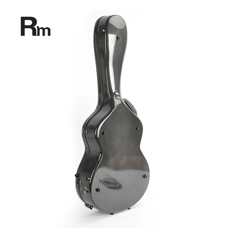 Carbon-C BK Rm Wholesale Black Classical Guitar Carbon Fiber Guitar Case Hard Shell Anti-collision Folk Musical Instrument Case - 图片 5