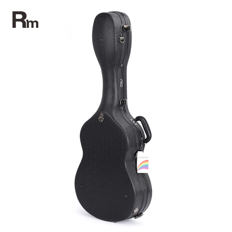 Rm ABS Material Musical Instrument Hard Shell Case Acoustic Guitar Black Portable Case Lightweight Guitar Case - 图片 3