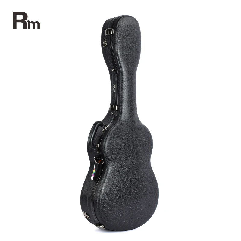 Rm ABS Material Musical Instrument Hard Shell Case Acoustic Guitar Black Portable Case Lightweight Guitar Case - 图片 4