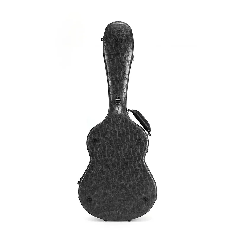 High Quality Acoustic Classical Guitar Case Bag Luxury Leather Fiberglass Guitar Case Black Hard Case Guitar Gig Bag - 图片 2