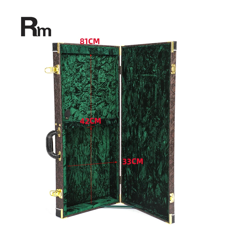 Wc69 Rm Rainbow Hot Sale Popular Hardshell Wood Leather Telecaster Stratocaster Lp Electric Bass Rectangle Guitar Case - 图片 6