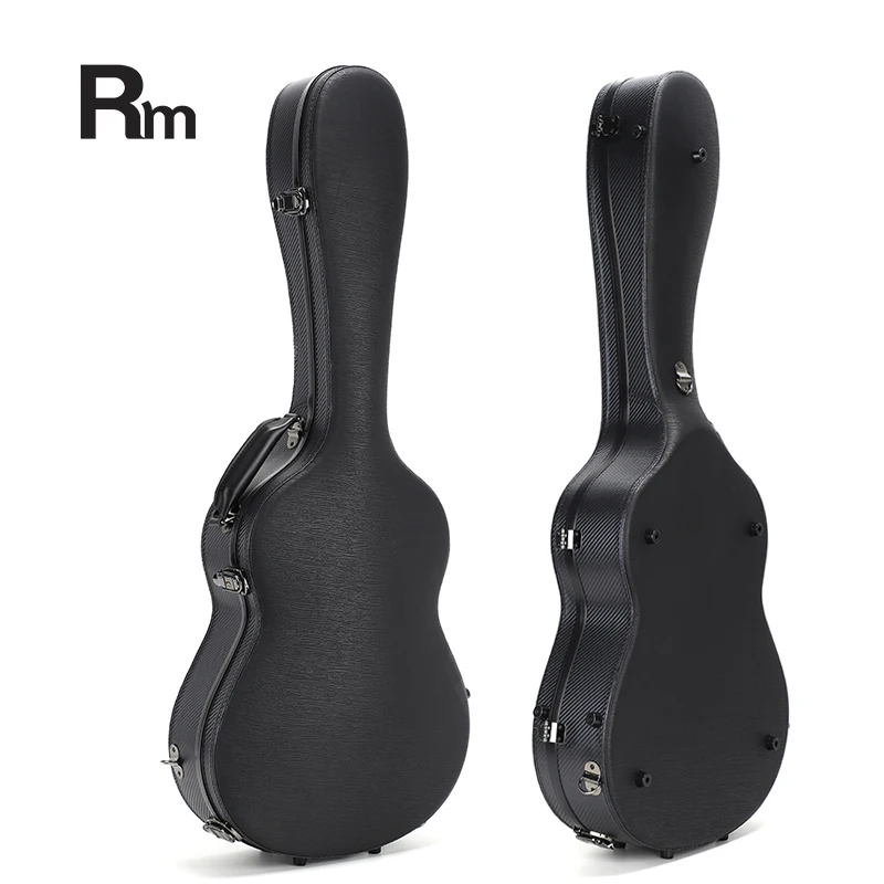 Carbon6-C RM Rainbow Music 40-Inch Acoustic & 39-Inch Classical Guitar Bag Black Leather Fiber Glass Case for Instruments - 图片 5