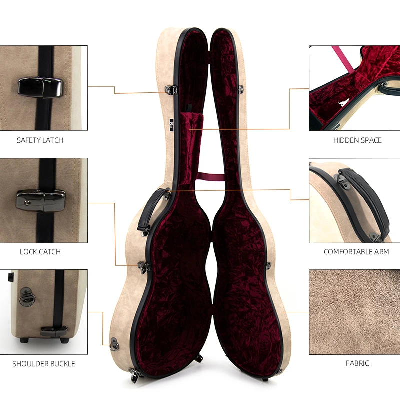 Hot Selling Custom Guitar Case Bag Dustproof Instrument Bags&Cases Lightweight Guitar Case Hard Gig Bag Guitar - 图片 2