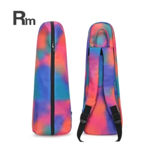 Rm Novel Design Ukulele Soft Bag Adjustable Strap Rainbow Nylon Material Fashion Bag for 27 Inch Tenor Ukulele