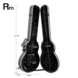 Factory Wholesale Custom Luxury LP Guitar Case Soft Leather and Wood Instrument Case with Luxury Hard Electric Guitar Bag
