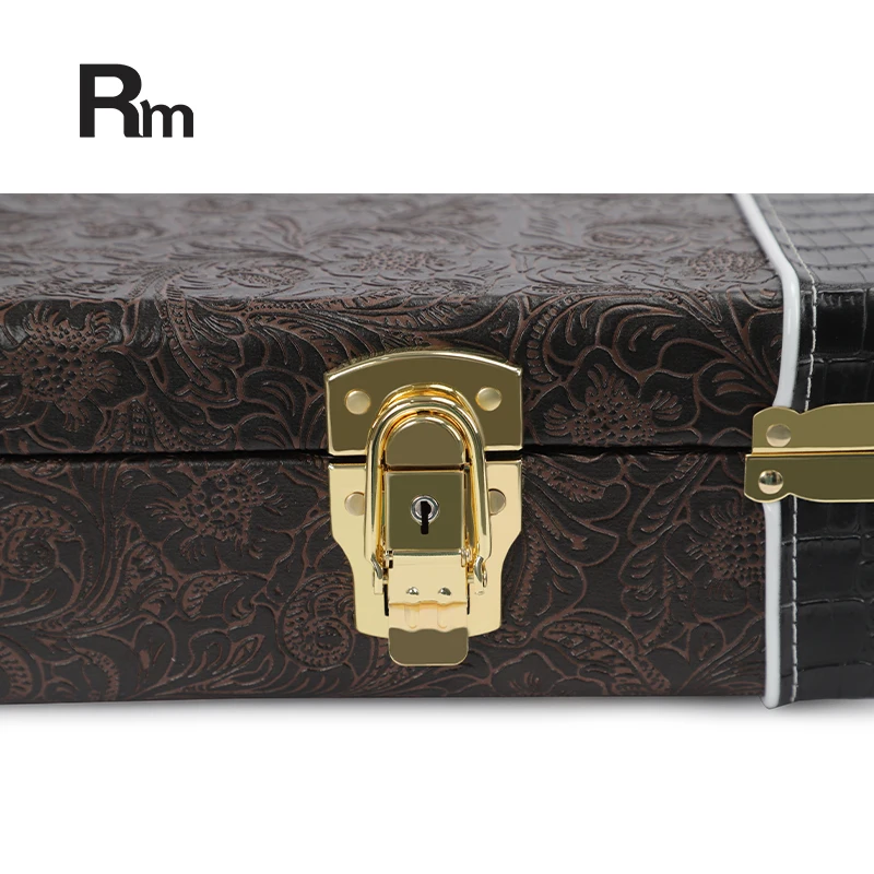 Wc69 Rm Rainbow Hot Sale Popular Hardshell Wood Leather Telecaster Stratocaster Lp Electric Bass Rectangle Guitar Case - 图片 3