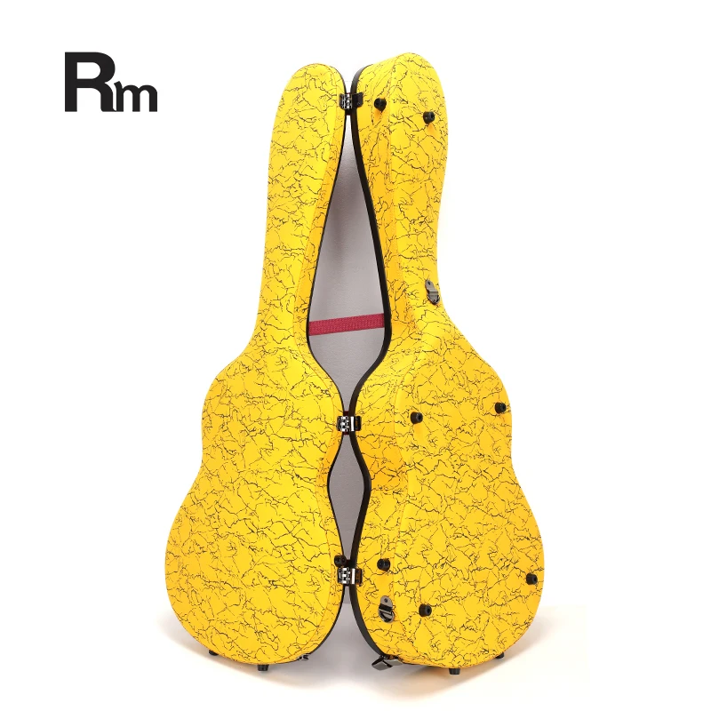 Factory Outlet High Quality Carbon Fiber Musical Instrument Guitar case PVC Coat Hard Shell Classical Acoustic Guitar Bag - 图片 3