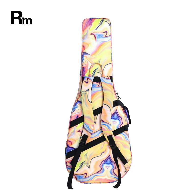 Paint-TD Rm Rainbow Custom Waterproof Musical Acoustic Guitar Protective Bag Thick Foam Padding Backpack Digital Guitar Case - 图片 4
