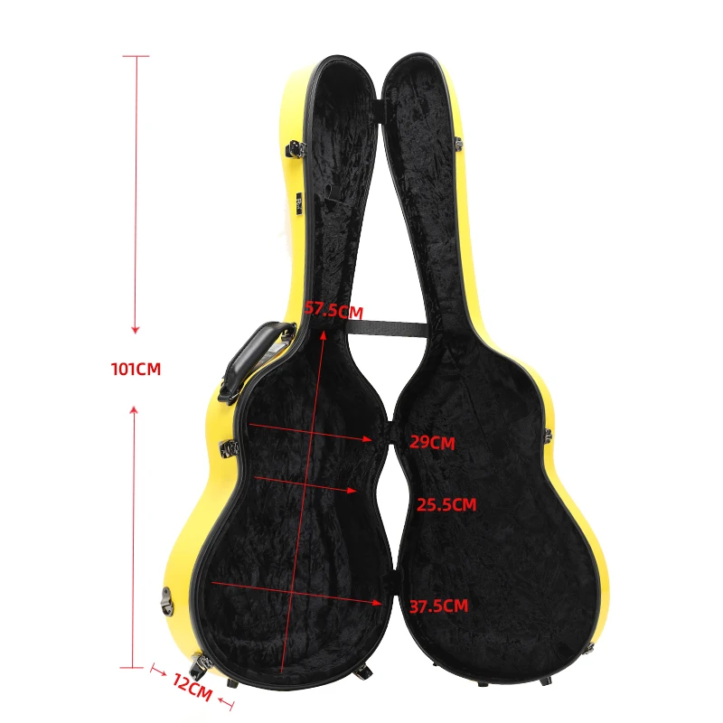 SUN-C-YW RM Classical Guitar Box 39/41 Inch Folk Guitar Box Professional Straight Head Music Box High Quality 10cm Sponge - 图片 2