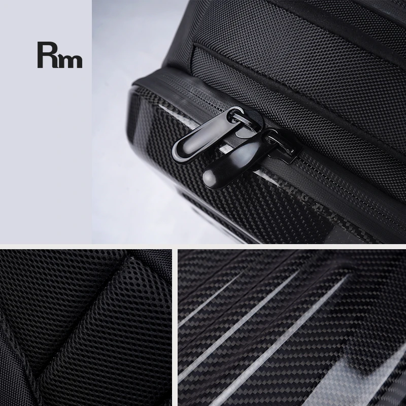 Rm New Arrival Carbon Fiber Backpack Good Quality Black Bag Comfortable Shoulder Straps Shockproof Fashionable Backpack - 图片 6