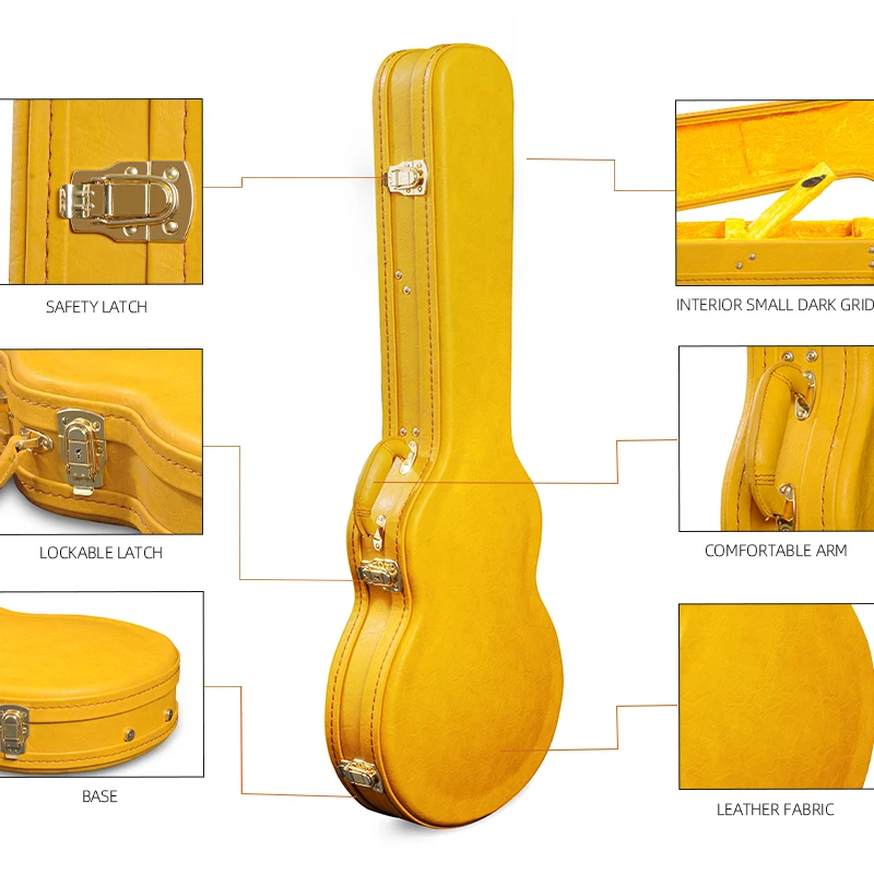 Wholesale Factory Direct Sale Guitar Case Good Protect Waterproof Wooden Hard Shell Case Bright Color Electric Guitar Case - 图片 6