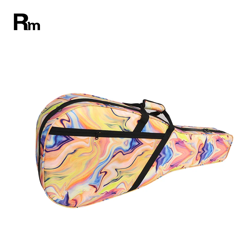 Paint-TD Rm Rainbow Custom Waterproof Musical Acoustic Guitar Protective Bag Thick Foam Padding Backpack Digital Guitar Case - 图片 3