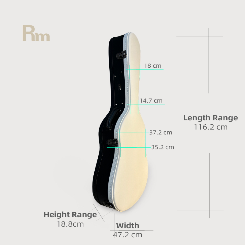 WC102-W1 Custom Wholesale Guitar Hard Case Shell Shockproof Material Wooden Leather Electrical Guitar Bass Acoustic Guitar Case - 图片 2