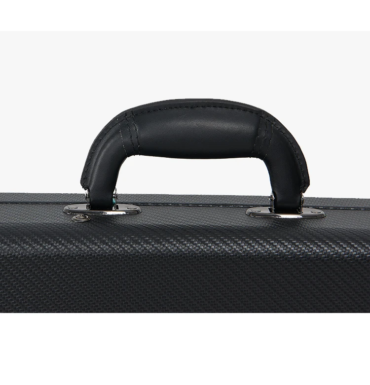 WC04-E Rm Wholesale Custom Guitar Wooden Case Hard Shell Square Electric Guitar Bag Black Leather Bass Case - 图片 5