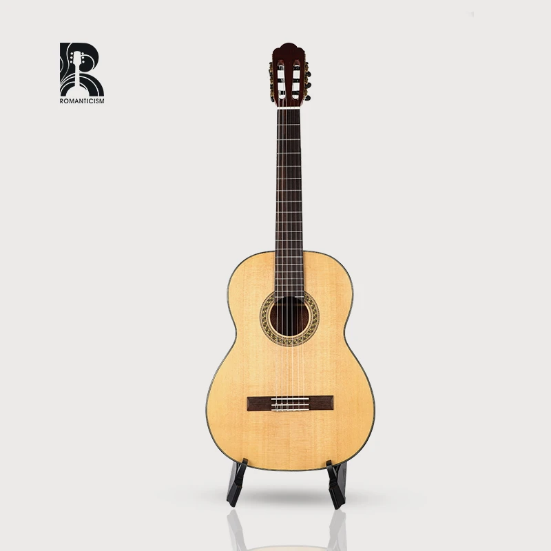 ZY-STC01 R Rainbow Wholesale Spruce Material Cheapest Top Body Beginner Playing 39 Inch Classical Guitar Made in China - 图片 6