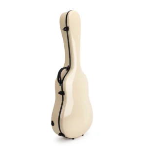 High-grade Quality Guitar case White Cream Color Lockable Safe Latch Guitar Bag Fiberglass Material Classical Guitar case