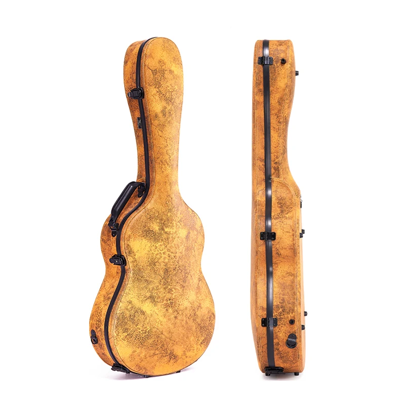 Luxury Shockproof Hard Guitar Case Custom Fiberglass Case With Hygrometer Waterproof Musical Instrument Hard Shell Case