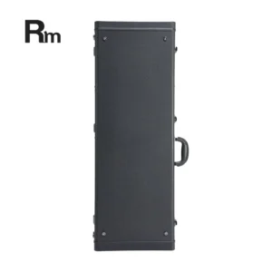 WC04-E Rm Wholesale Custom Guitar Wooden Case Hard Shell Square Electric Guitar Bag Black Leather Bass Case