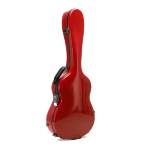 SUNC-C RD RmWholesale Custom Red Bright Fiberglass Hard case Classical Acoustic Fiberglass Guitar case