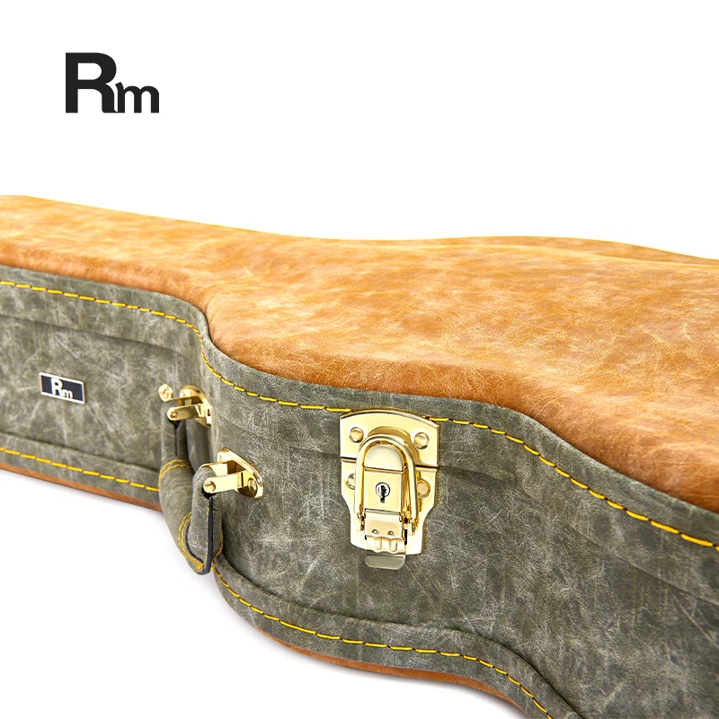 WC01 Rm Rainbow Music PU Leather Wooden GA Shape Acoustic Guitar Case Factory Direct Musical Instrument Cases & Bags - 图片 3