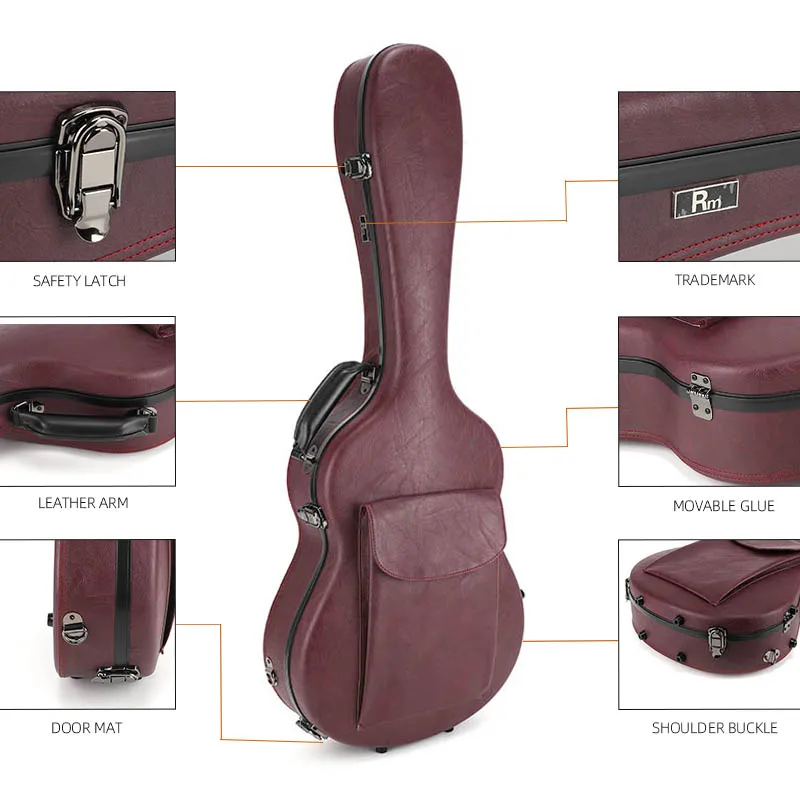 New Design Classic Guitar Case Solid Fiberglass Guitar Case Portable Durable Guitar Hard Case - 图片 2