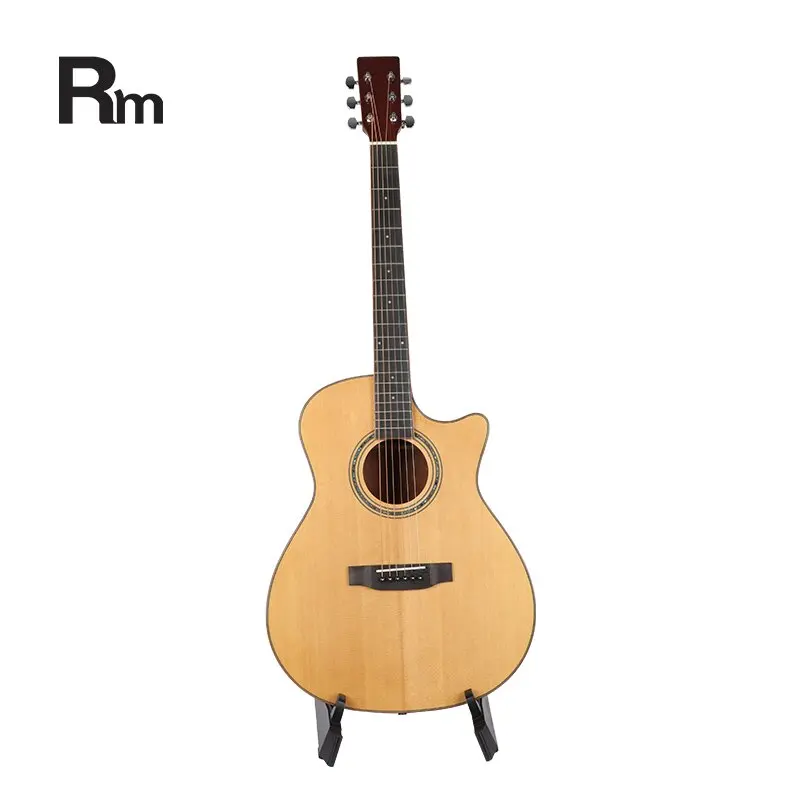 Zy-Std02 Rm Rainbow Oem Service Wholesale Price Custom Logo High Quality Hot Sale 41 Inch Spruce Top Acoustic Guitar - 图片 5