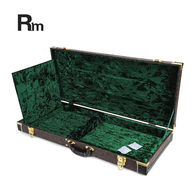 Wc69 Rm Rainbow Hot Sale Popular Hardshell Wood Leather Telecaster Stratocaster Lp Electric Bass Rectangle Guitar Case - 图片 4