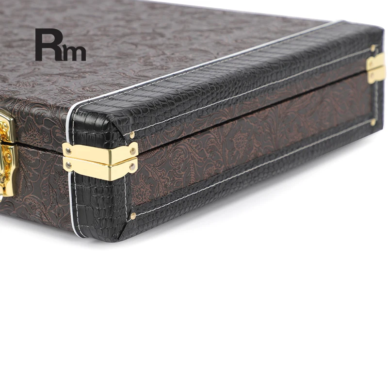 Wc69 Rm Rainbow Hot Sale Popular Hardshell Wood Leather Telecaster Stratocaster Lp Electric Bass Rectangle Guitar Case - 图片 5